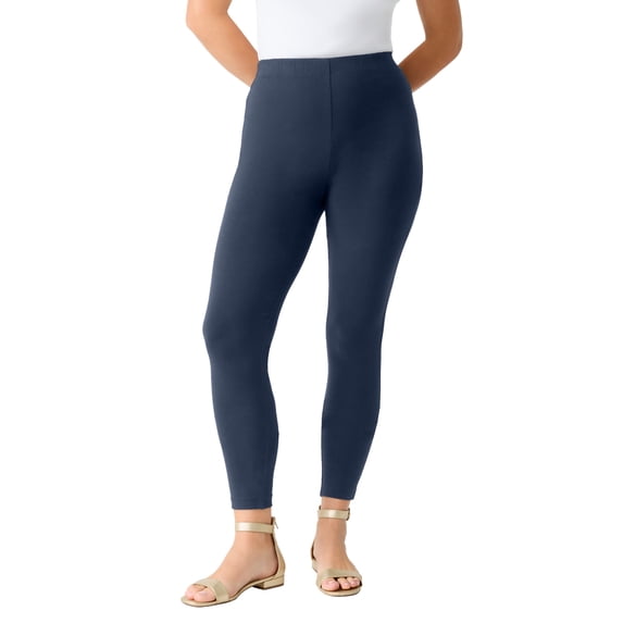 Roaman's Women's Plus Size Tall Plus Size Essential Stretch Ankle Length Pull-On Legging