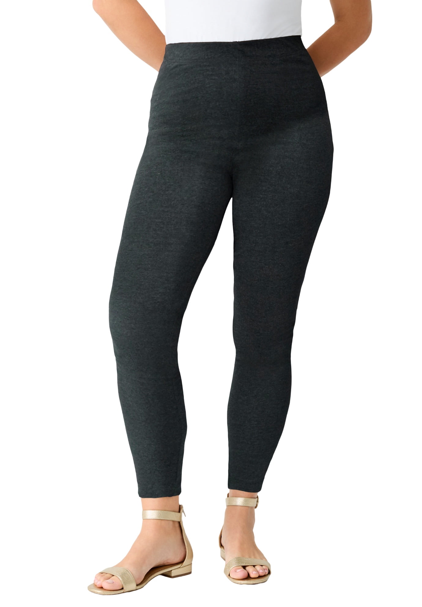 Plus Size Essentials Roaman's Women's Plus Size Petite Plus Size Essential Stretch Ankle ...