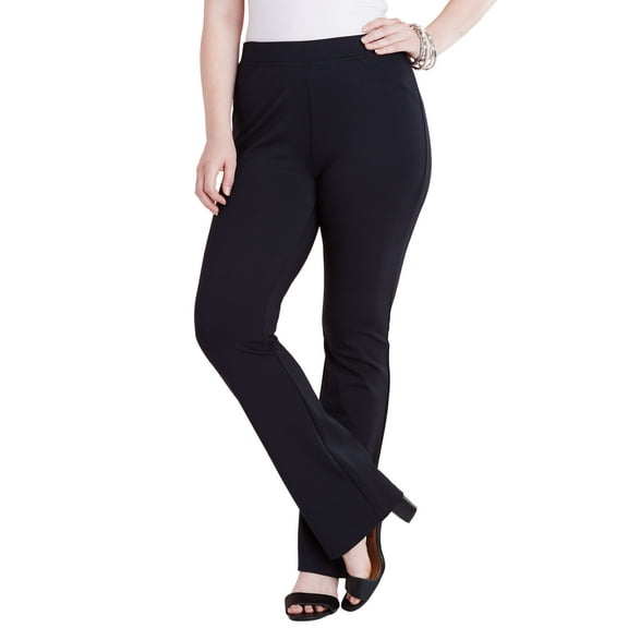 Roaman's Women's Plus Size Petite Bootcut Ultimate Ponte Pant