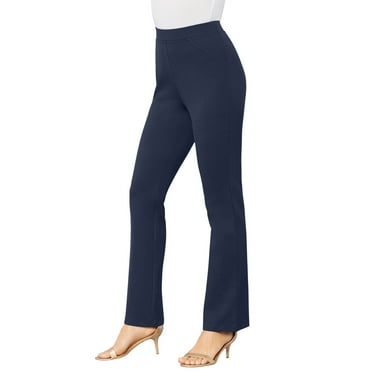 Roaman's Women's Plus Size Petite Bootcut Ultimate Ponte Pant