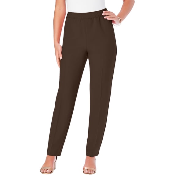 Roaman's Women's Plus Size Petite Classic Bend Over Pant
