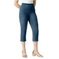 thumbnail image 1 of Roaman's Women's Plus Size Petite Plus Size Comfort Stretch Capri Jean, 1 of 6