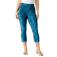 thumbnail image 1 of Roaman's Women's Plus Size Petite Plus Size Essential Stretch Capri Legging, 1 of 6