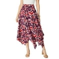 thumbnail image 1 of Roaman's Women's Plus Size Petite Plus Size Handkerchief Hem Skirt, 1 of 6