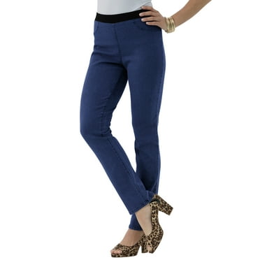 Roaman's Women's Plus Size Plus Size Invisible Stretch All Day Straight-Leg Jean