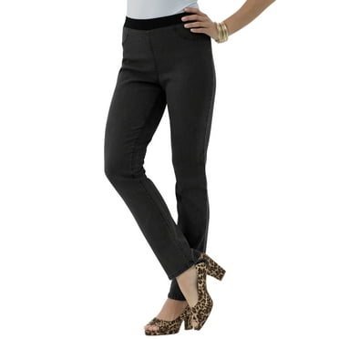Roaman's Women's Plus Size Petite Invisible Stretch All Day Straight-Leg Jean