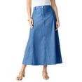 thumbnail image 1 of Roaman's Women's Plus Size Petite Plus Size Classic Stretch A Line Maxi Skirt, 1 of 5