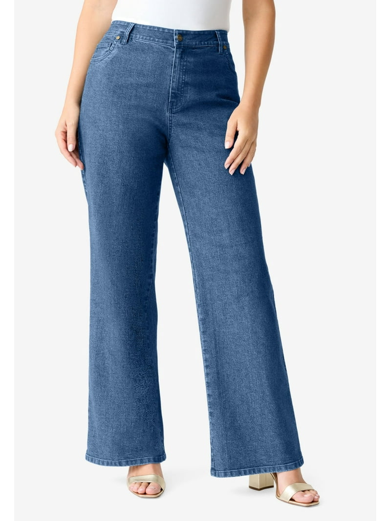 Roaman's Women's Plus Size Petite Plus Size Classic Stretch Wide