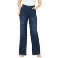 thumbnail image 1 of Roaman's Women's Plus Size Petite Plus Size 24/7 Stretch Wide Leg Jean, 1 of 4