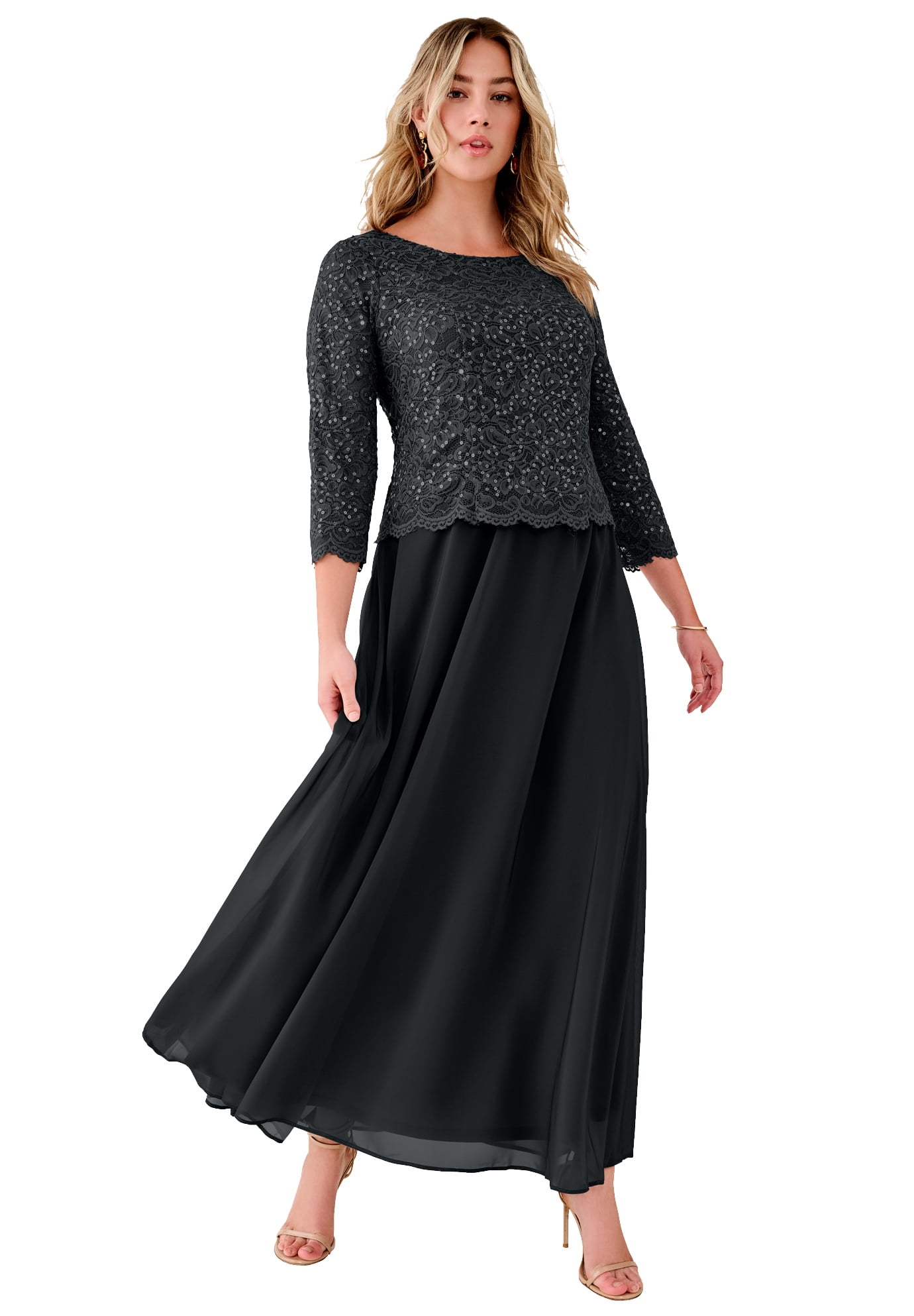 lace popover dress Dress the Population Kenna Lace Popover Bodice Dress, Blush, XS