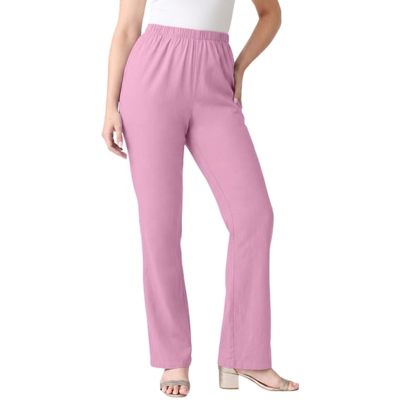 Roaman's Women's Plus Size Petite Plus Size Comfort Stretch Straight Leg Jean