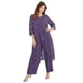 thumbnail image 1 of Roaman's Women's Plus Size Petite Plus Size 3-Piece Allover Lace Duster Pant Set – Formal Wear, 1 of 5
