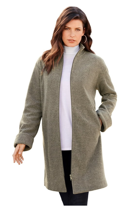 Women's Plus Size Fleece Driving Coat