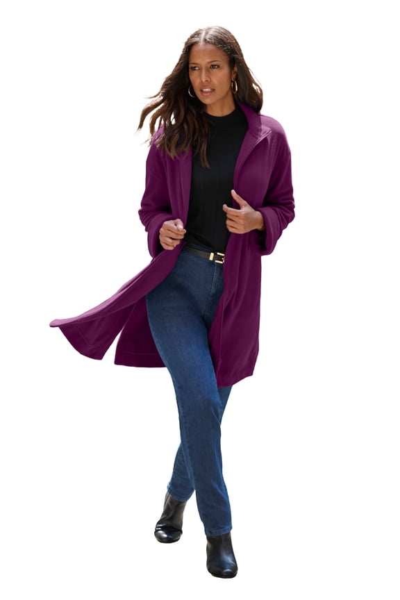 Women's Plus Size Fleece Driving Coat