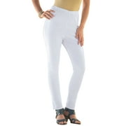 Roaman's Women's Plus Size Petite Skinny-Leg Comfort Stretch Jean - 18 WP, White Denim