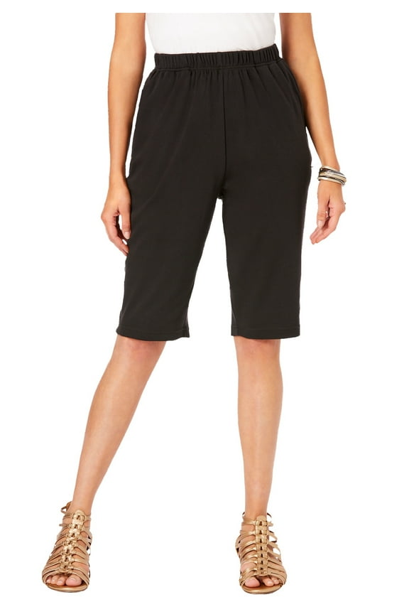 Women's Plus Size Soft Knit Pull-On Bermuda Short