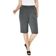 thumbnail image 1 of Roaman's Women's Plus Size Petite Plus Size Soft Knit Pull-On Bermuda Short, 1 of 5