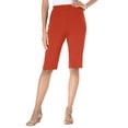 thumbnail image 1 of Roaman's Women's Plus Size Petite Plus Size Soft Knit Pull-On Bermuda Short, 1 of 5
