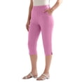 thumbnail image 1 of Roaman's Women's Plus Size Petite Plus Size Soft Knit Relaxed Pull-On Capri Pant, 1 of 6