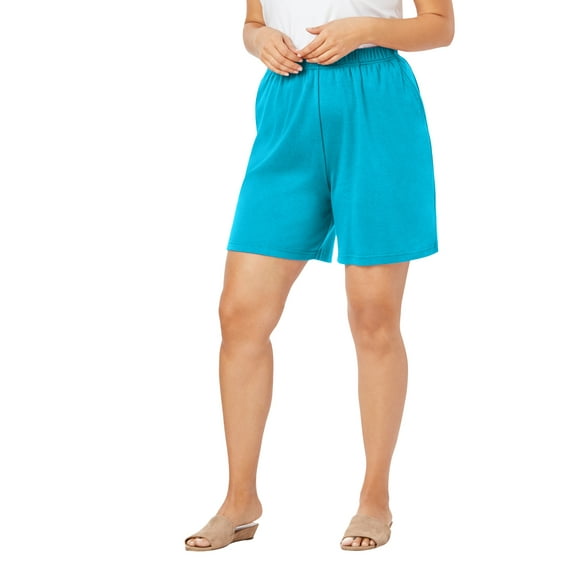 Roaman's Women's Plus Size Soft Knit Pull-On Short
