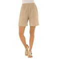 thumbnail image 1 of Roaman's Women's Plus Size Petite Plus Size Soft Knit Pull-On Short, 1 of 4