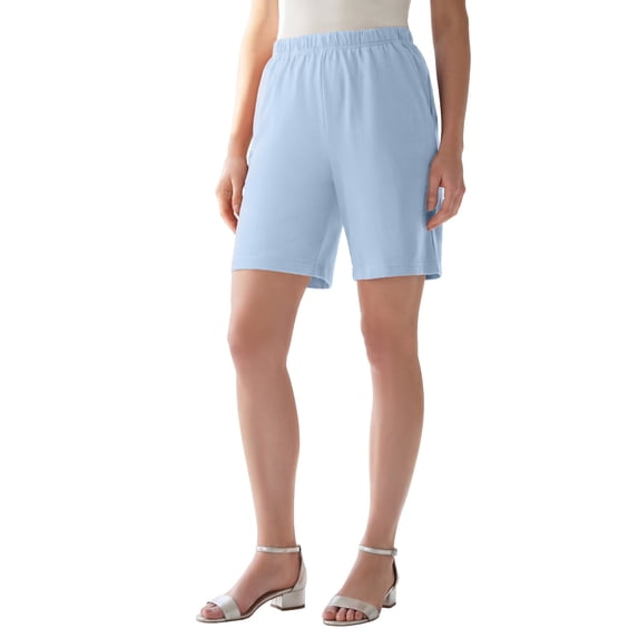 Roaman's Women's Plus Size Petite Plus Size Soft Knit Pull-On Short