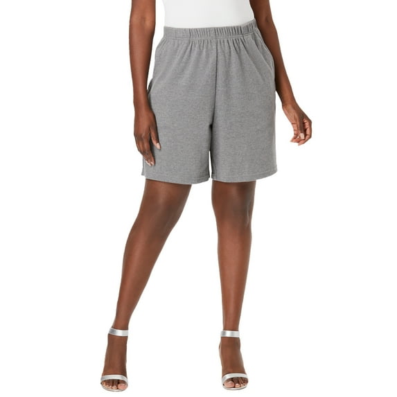 Roaman's Women's Plus Size Petite Plus Size Soft Knit Pull-On Short