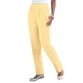 thumbnail image 1 of Roaman's Women's Plus Size Straight Leg Soft Knit Pull On Pant, 1 of 5