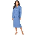 thumbnail image 1 of Roaman's Women's Plus Size Petite Two Piece Skirt Suit, 1 of 4