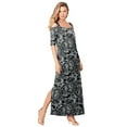 thumbnail image 1 of Roaman's Women's Plus Size Ultrasmooth Cold Shoulder Maxi Dress, 1 of 4