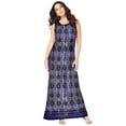thumbnail image 1 of Roaman's Women's Plus Size Petite Ultrasmooth Fabric Sleeveless Maxi Dress, 1 of 4