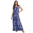 thumbnail image 1 of Roaman's Women's Plus Size Sleeveless Crew Neck Maxi Dress, 1 of 4