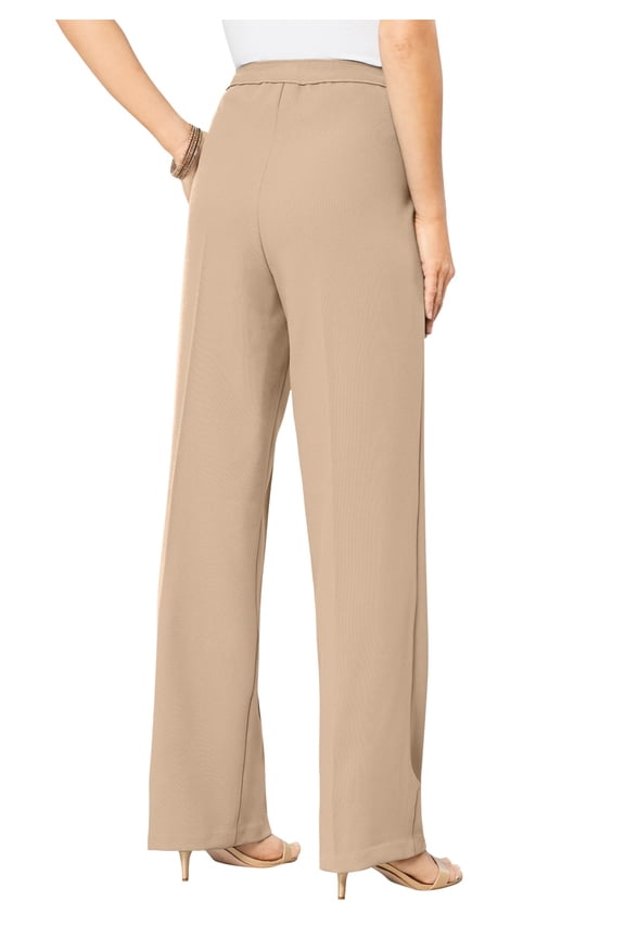 Women's Plus Size Petite Plus Size Wide Leg Bend Over Pant