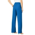 thumbnail image 1 of Roaman's Women's Plus Size Petite Plus Size Wide Leg Bend Over Pant, 1 of 6