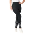 thumbnail image 1 of Roaman's Women's Plus Size Placement Print Legging, 1 of 2