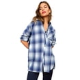 thumbnail image 1 of Roaman's Women's Plus Size Plaid Flannel Tunic, 1 of 6