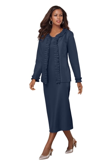 Navy Blue Dress With Jacket