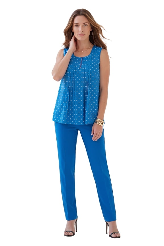 Women's Plus Size Pleated Tank