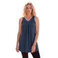 thumbnail image 1 of Roaman's Women's Plus Size Ultimate Pleated Tunic Tank, 1 of 4