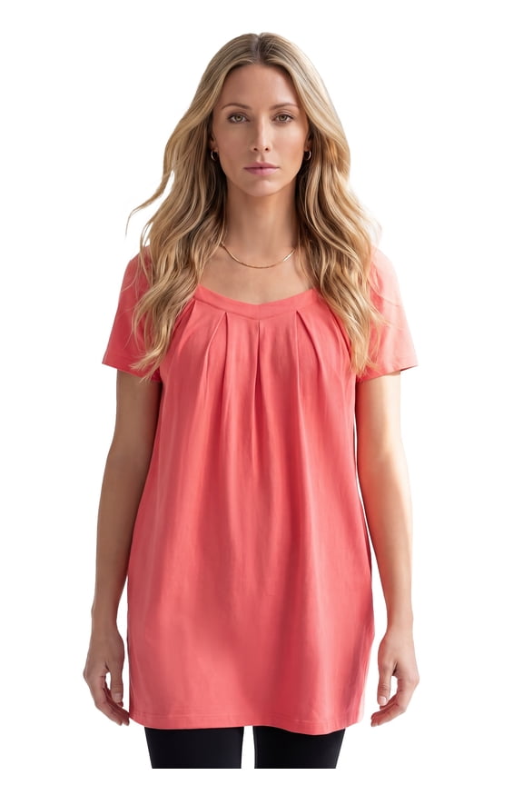 Women's Plus Size Ultimate Pleatneck Tunic