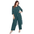 thumbnail image 1 of Roaman's Women's Plus Size Petite Plus Size 3-Piece Allover Lace Duster Pant Set – Formal Wear, 1 of 5
