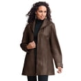 thumbnail image 1 of Roaman's Women's Plus Size A-Line Leather Jacket, 1 of 6