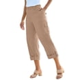 thumbnail image 1 of Roaman's Women's Plus Size Convertible Cargo Pants, 1 of 5