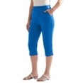 thumbnail image 1 of Roaman's Women's Plus Size Soft Knit Relaxed Pull-On Capri Pant, 1 of 6