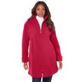 thumbnail image 1 of Roaman's Women's Plus Size Plush Fleece Driving Coat Jacket, 1 of 4