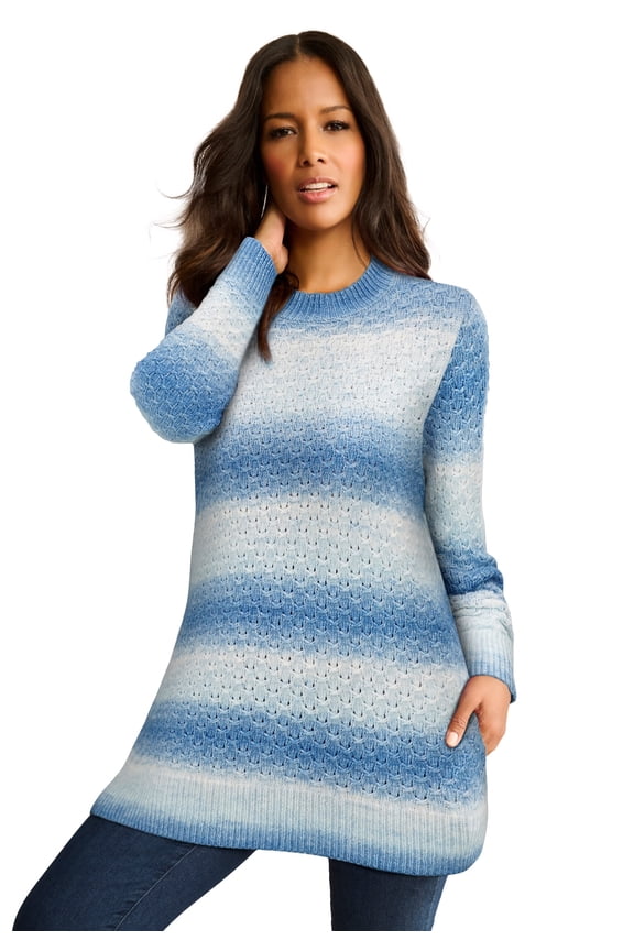 Women's Plus Size Plush Ombre Sweater