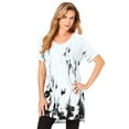 thumbnail image 1 of Roaman's Women's Plus Size Printed Slub Tunic Top, 1 of 5
