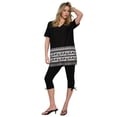 thumbnail image 1 of Roaman's Women's Plus Size Printed V-Neck Blouson Sleeve Tunic, 1 of 1