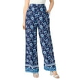 thumbnail image 1 of Roaman's Women's Plus Size Printed Wide Leg Pant, 1 of 4