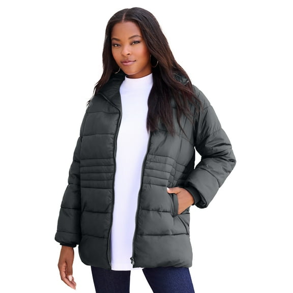 Roaman's Women's Plus Size Lightweight Quilted Jacket